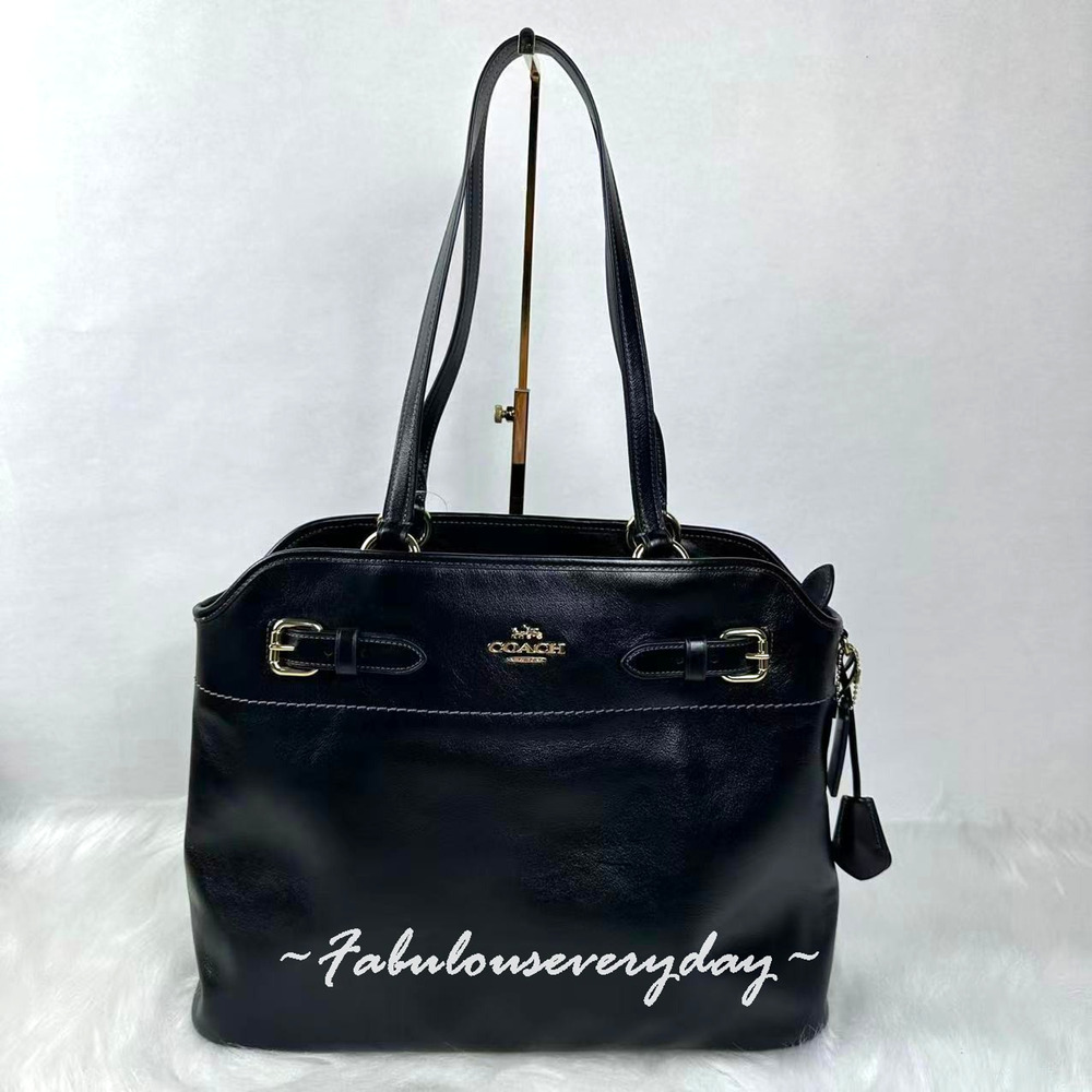 Coach Easton Tote Bag In Leather/Gold/Black CCZ07 NWT
